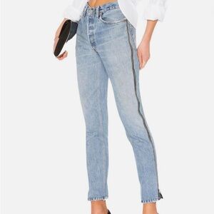 Redone Levi’s exposed zipper jean